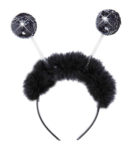 Widmann SRL Zwarte haarband tiara bollen Belly