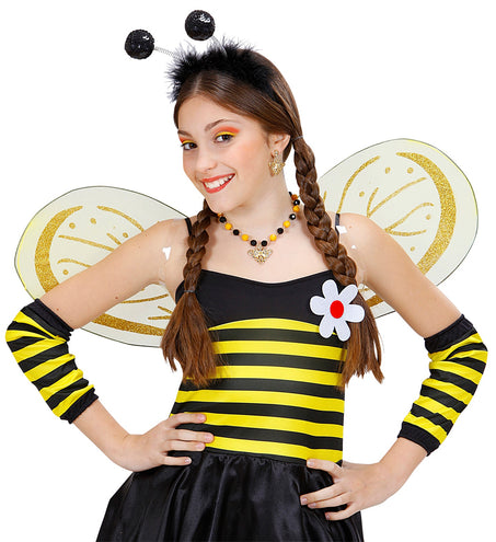 Widmann SRL Zwarte haarband tiara bollen Belly