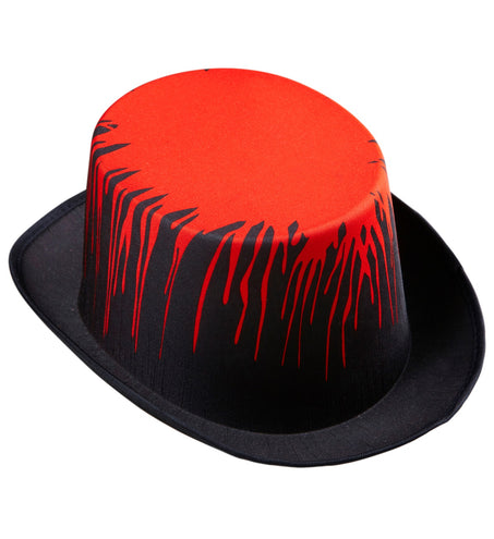 Widmann SRL Zwarte hoge hoed met bloeddruppels