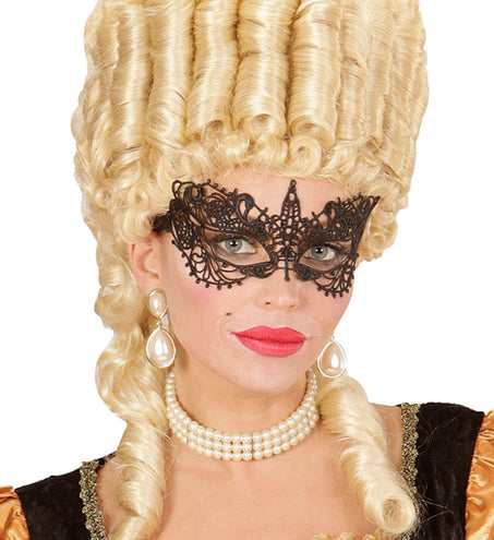 Widmann SRL Zwarte kanten oogmaskers