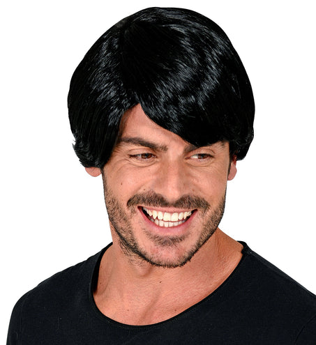 Widmann SRL Zwarte karakter pruik heren
