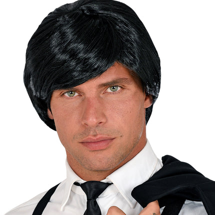 Widmann SRL Zwarte karakter pruik heren