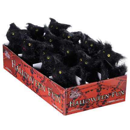 Widmann SRL Zwarte kat 12cm nep voor decoratie