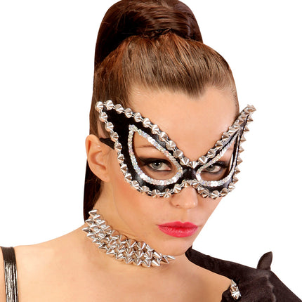 Widmann SRL Zwarte katachtige oogmaskers