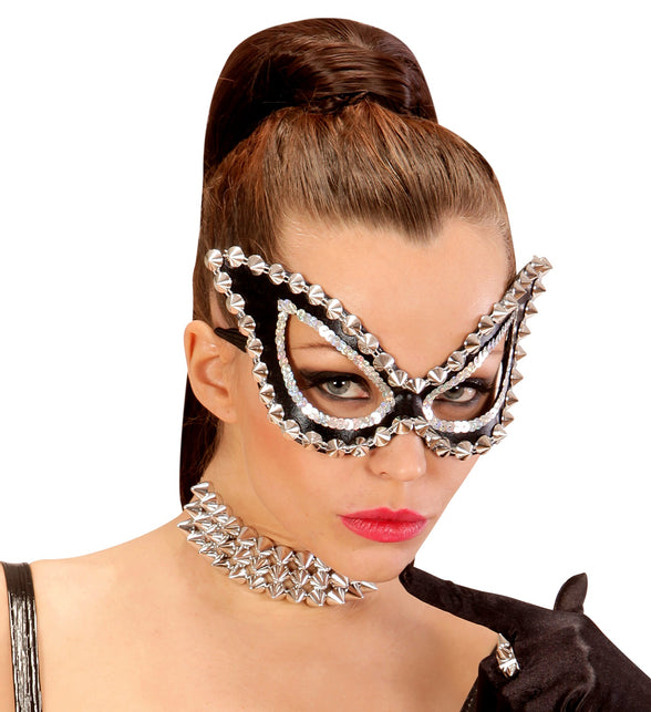 Widmann SRL Zwarte katachtige oogmaskers