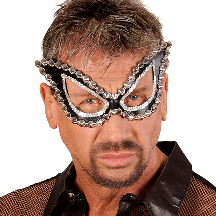 Widmann SRL Zwarte katachtige oogmaskers