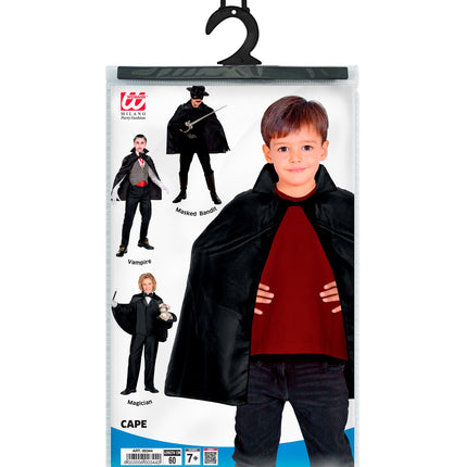 Widmann SRL Zwarte kindercape 60cm