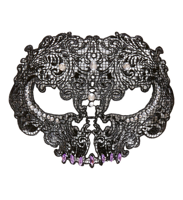 Widmann SRL Zwarte maskers met steentjes