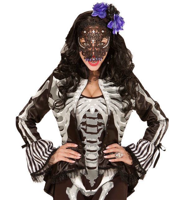 Widmann SRL Zwarte maskers met steentjes