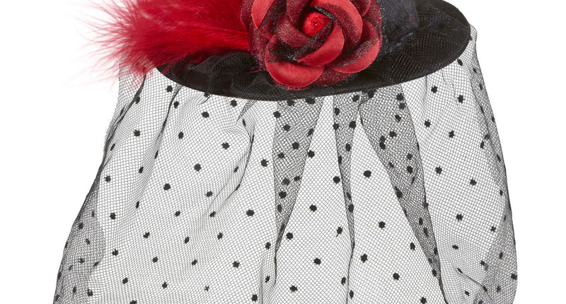 Widmann SRL Zwarte mini hoed met sluier