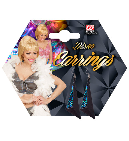 Widmann SRL Zwarte oorbellen met nep saffier