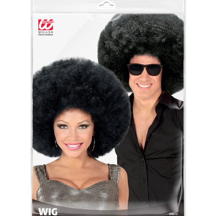 Widmann SRL Zwarte oversized Afro pruik
