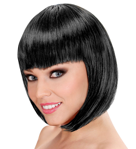 Widmann SRL Zwarte pruik Lou Lou