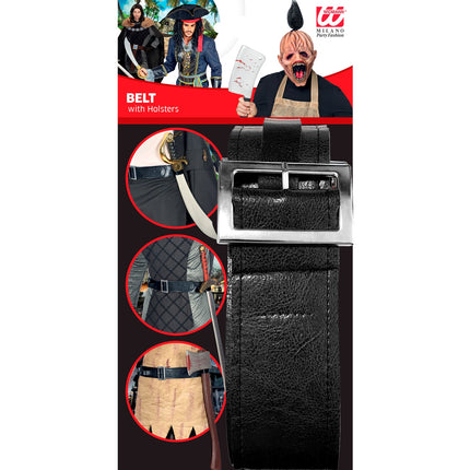 Widmann SRL Zwarte riem met 4 holsters voor wapenn