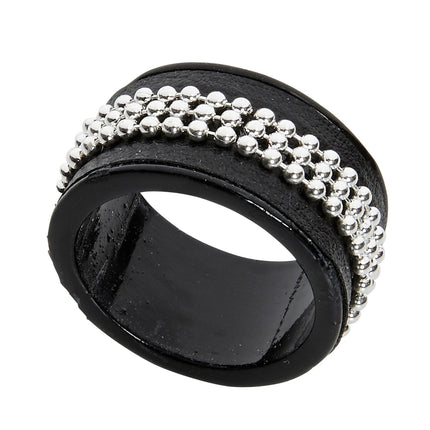 Widmann SRL Zwarte ring met steentjes