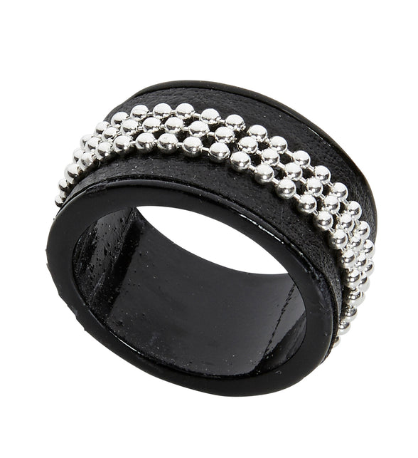 Widmann SRL Zwarte ring met steentjes