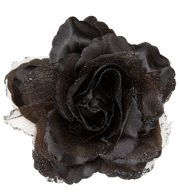 Widmann SRL Zwarte roos haarclip