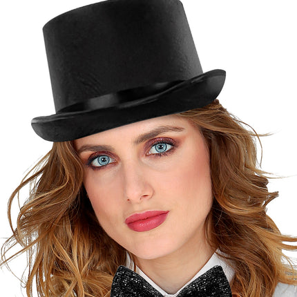 Widmann SRL Zwarte satijnen hoge hoed
