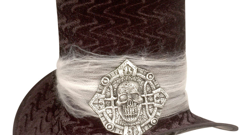 Widmann SRL Zwarte tovenaarshoed met steen