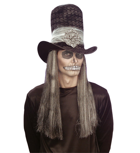 Widmann SRL Zwarte tovenaarshoed met steen