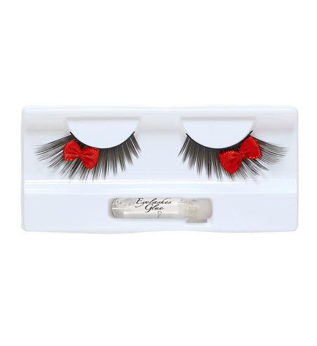 Widmann SRL Zwarte wimpers met strikjes