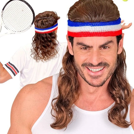 Widmann SRL Zweetband met haar rood/wit/blauw Pim