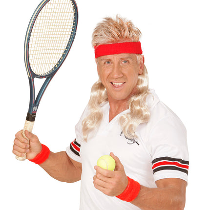 Widmann SRL Zweetband rood met blond haar