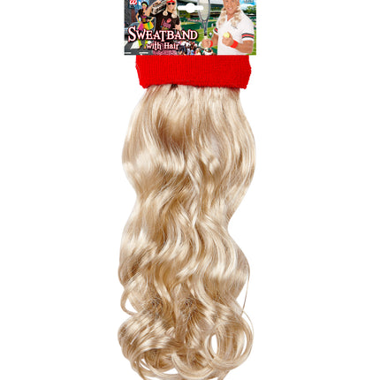 Widmann SRL Zweetband rood met blond haar