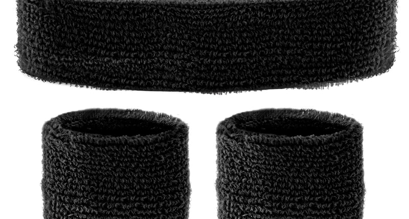 Widmann SRL Zweetbanden set zwart