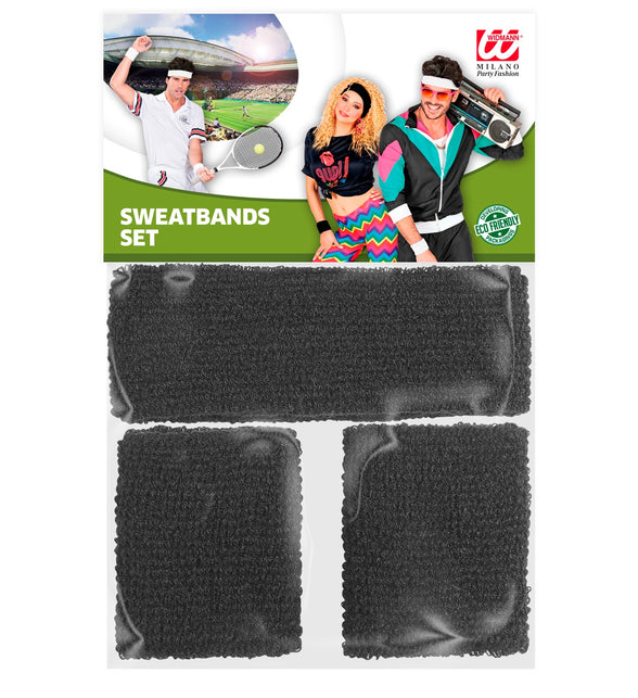 Widmann SRL Zweetbanden set zwart