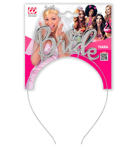 Zilveren Bride tiara voor dames in de verpakking van Widmann