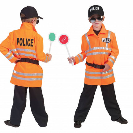 Flour oranje politiepakjes voor jongens