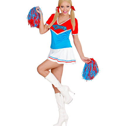Cheerleader jurkje rood blauw