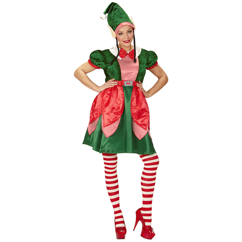 Kerstmannen hulpje Elf pak met oortjes