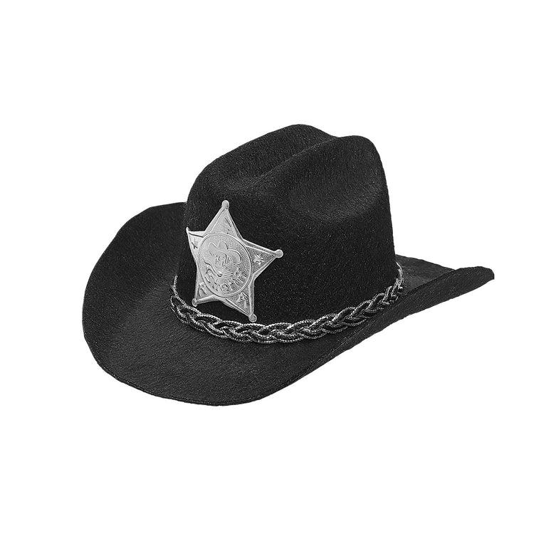 Mini cowboyhoed zwart Dallas