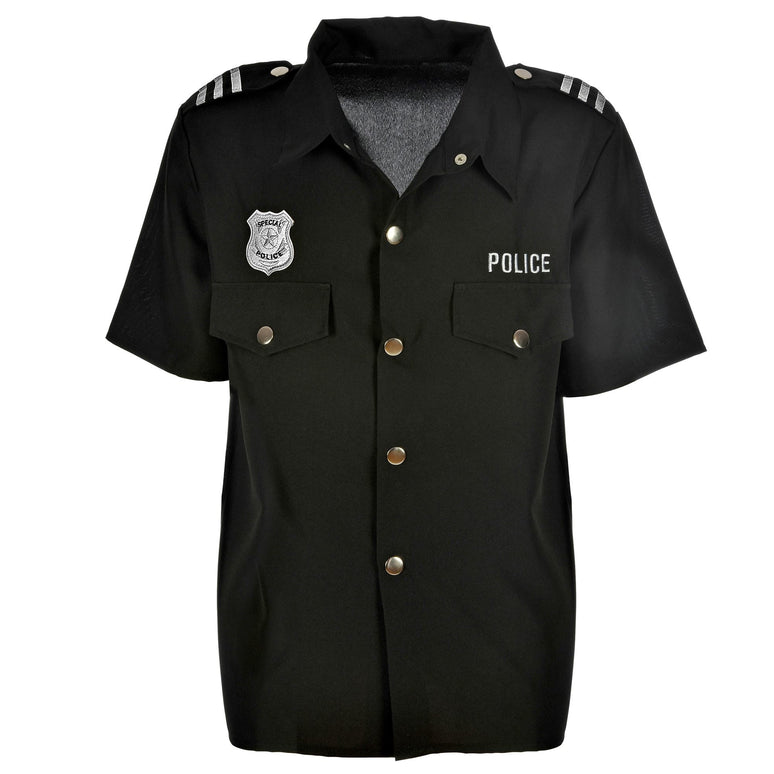 Zwart politie agent shirt