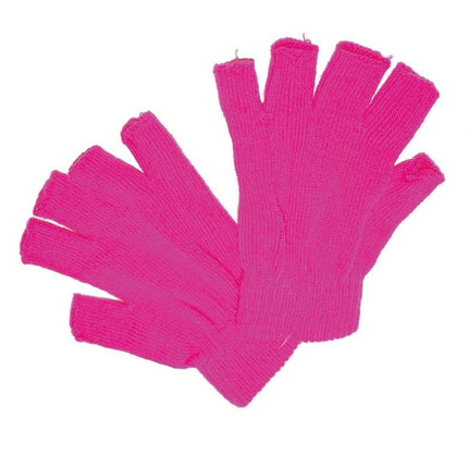 Roze/Fuchsia vingerloze handschoenen