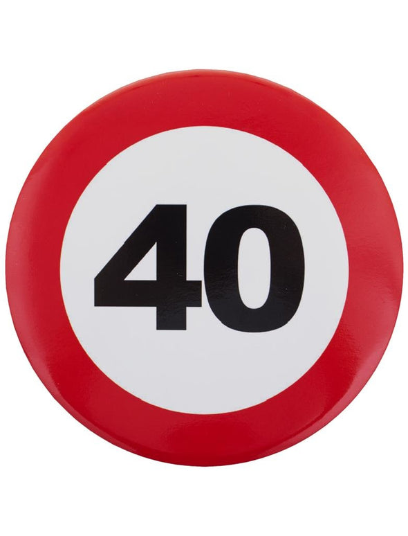 40e verjaardag button verkeersbord