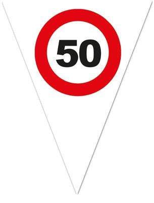 Vlaggenlijn 50 jaar met verkeersborden