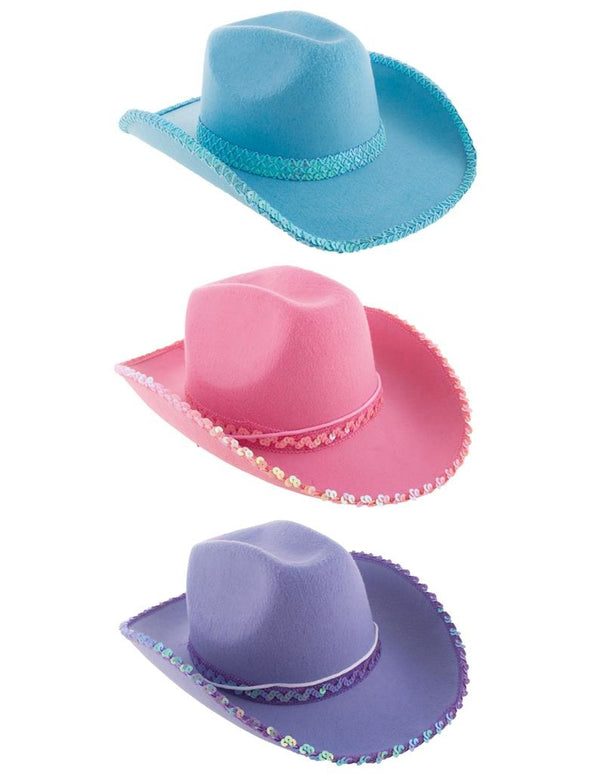 Blauwe cowgirl hoed Saar