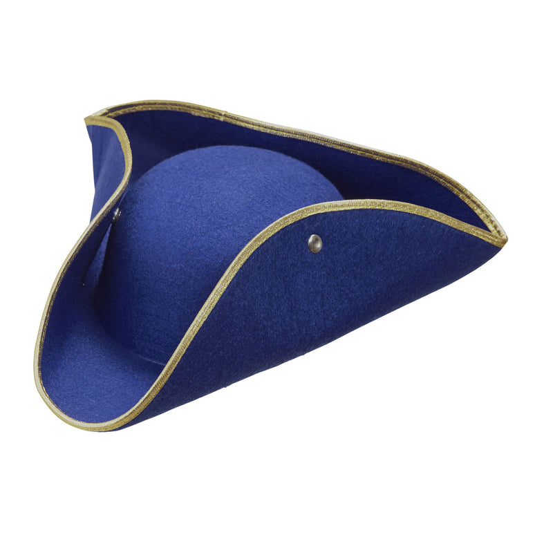 Venetiaanse driesteek hoed blauw