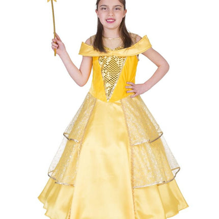 Prinsessen pak Bella geel