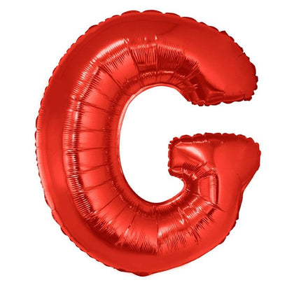 Grote folie ballon letter G Rood