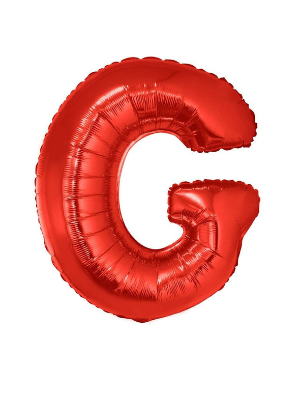 Grote folie ballon letter G Rood