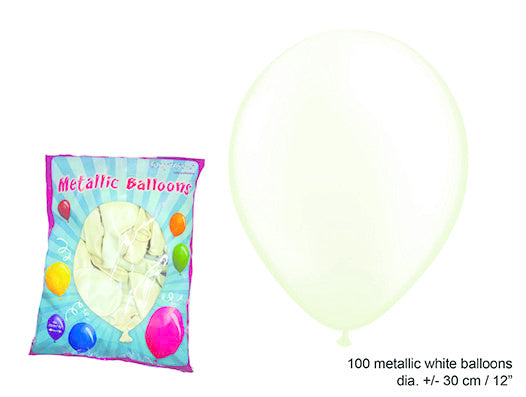 Metallic witte ballonnen