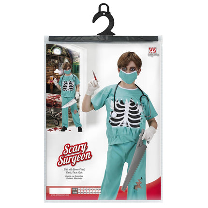 Chirurg kostuum bloederige zombie dokter kind