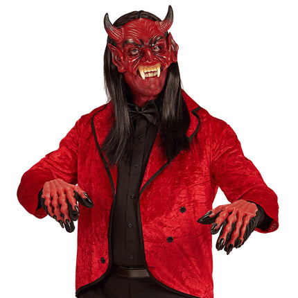 Kinloos masker duivel rood