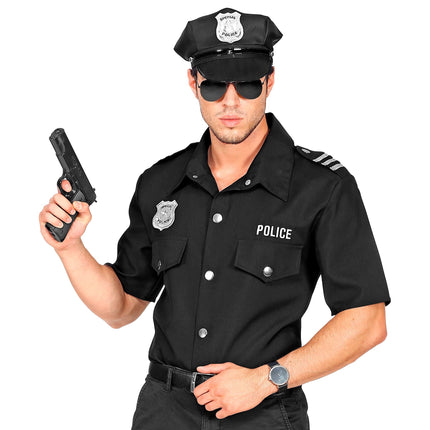 Zwart politie agent shirt