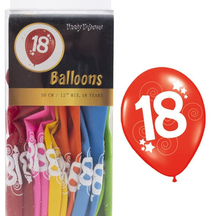 Leeftijdsballonnen cijfer 18