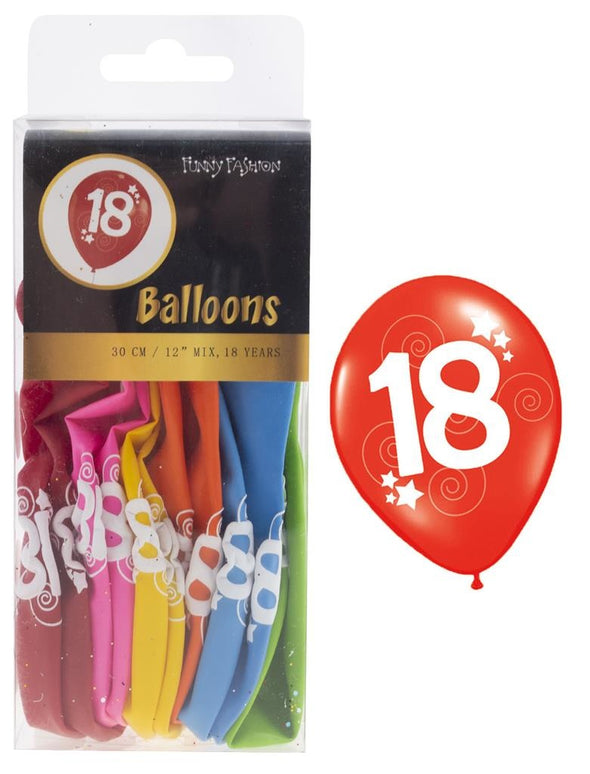Leeftijdsballonnen cijfer 18